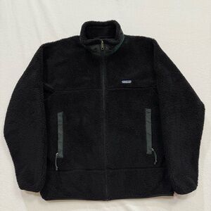Patagonia Retro- Deep Pile PEF 1992-epic Vintage jacket, Black Sherpa, made USA